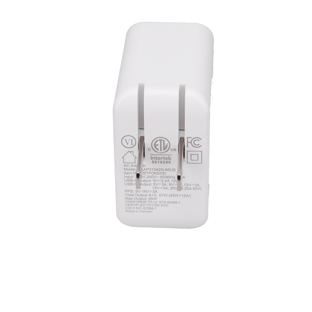 65W Dual-Port GaN PD Wall Charger (MiNi)