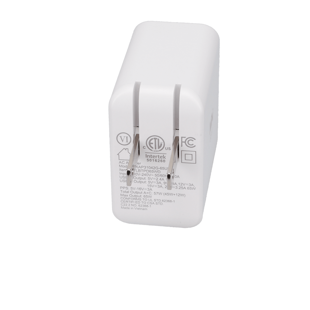 65W Dual-Port GaN PD Wall Charger (MiNi)