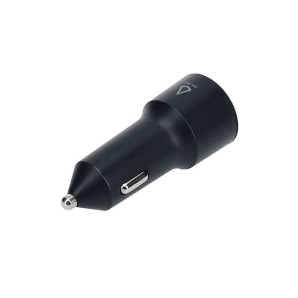 20W Dual Port Car Charger with 4ft Cable (USB-C to C)
