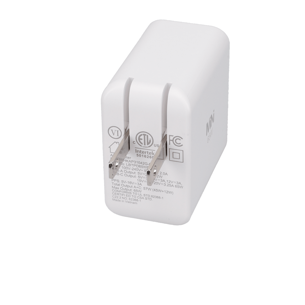 65W Dual-Port GaN PD Wall Charger (MiNi)