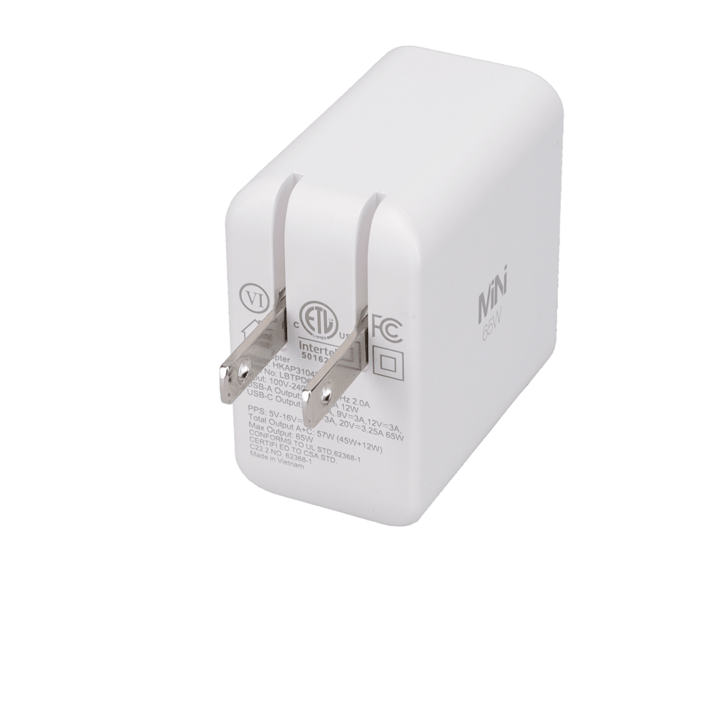 65W Dual-Port GaN PD Wall Charger (MiNi)