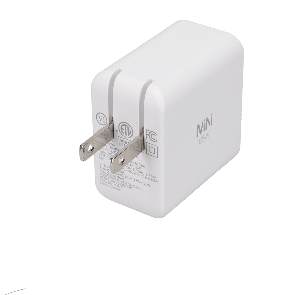 65W Dual-Port GaN PD Wall Charger (MiNi)