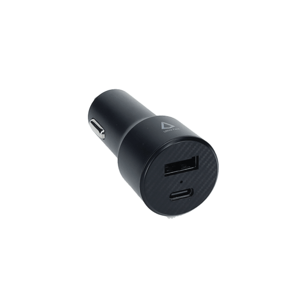 20W Dual Port Car Charger with 4ft Cable (USB-C to C)