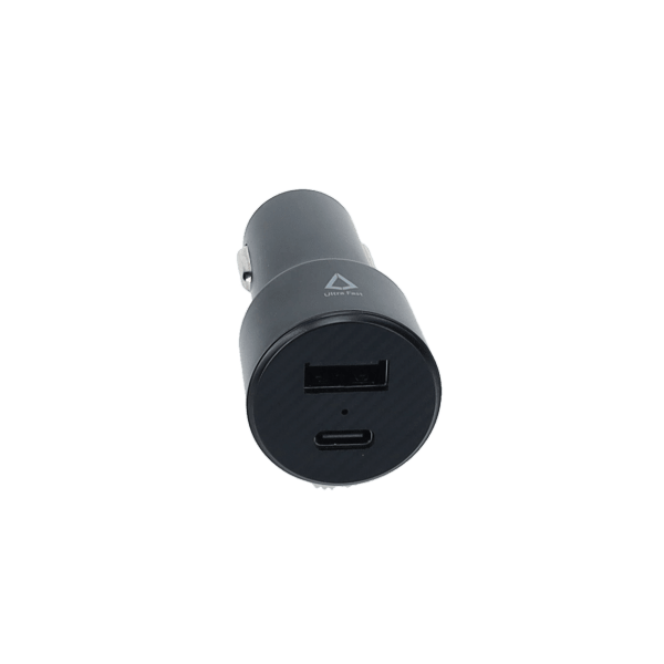 20W Dual Port Car Charger with 4ft Cable (USB-C to C)