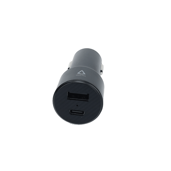 20W Dual Port Car Charger with 4ft Cable (USB-C to C)