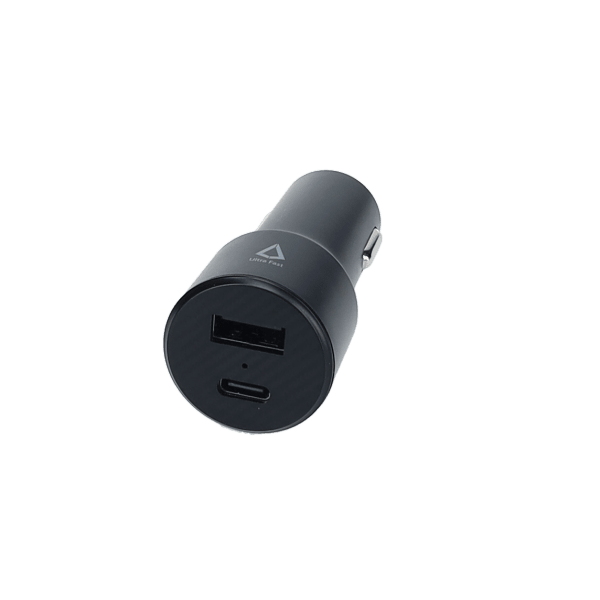 20W Dual Port Car Charger with 4ft Cable (USB-C to C)