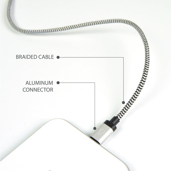 4 Ft. Braided Cable (USB-A to USB-C Cable)
