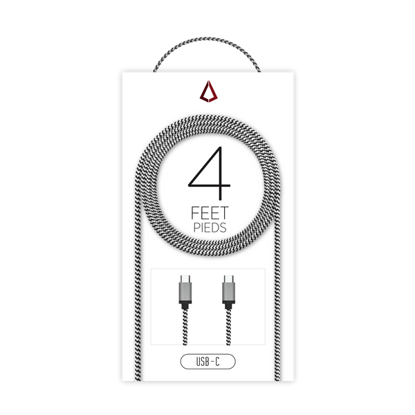 4 ft. Braided Cable (USB-C to USB-C Cable)