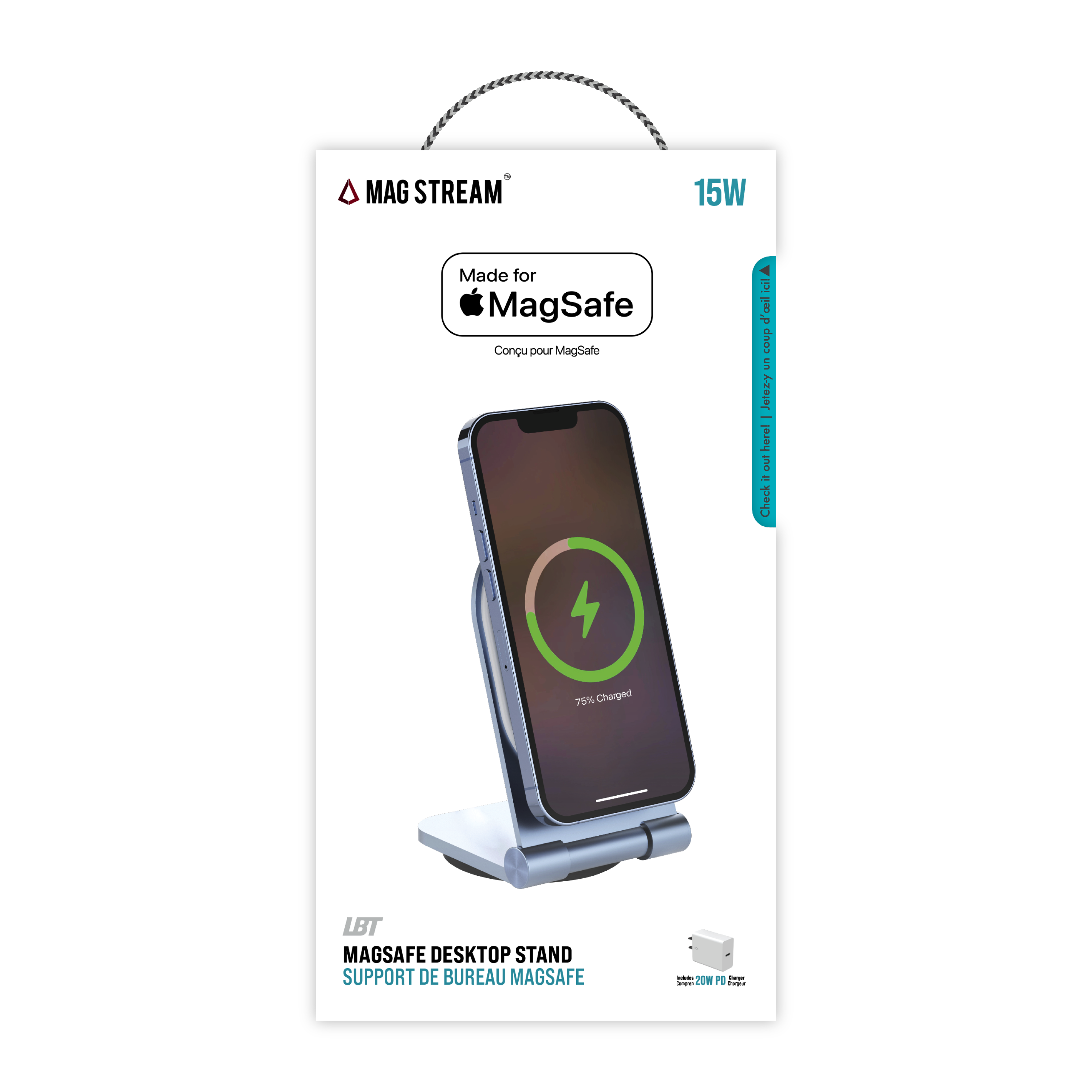 Mag Stream Stand (Sierra Blue) Wireless Charger