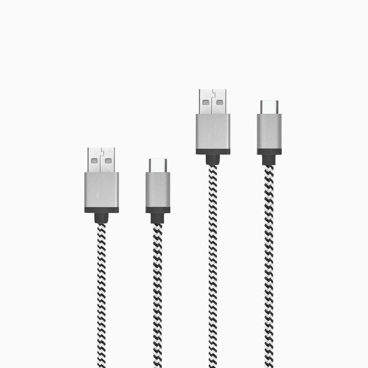 4 Ft. & 2 Ft. Braided Cables (USB-A to USB-C Cable)