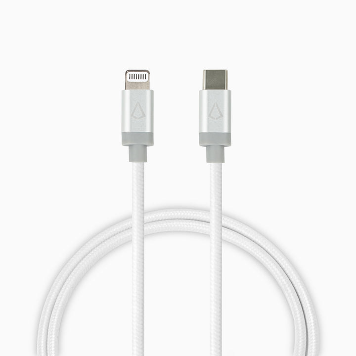5 Ft. Braided White Cable (USB-C to Lightning)