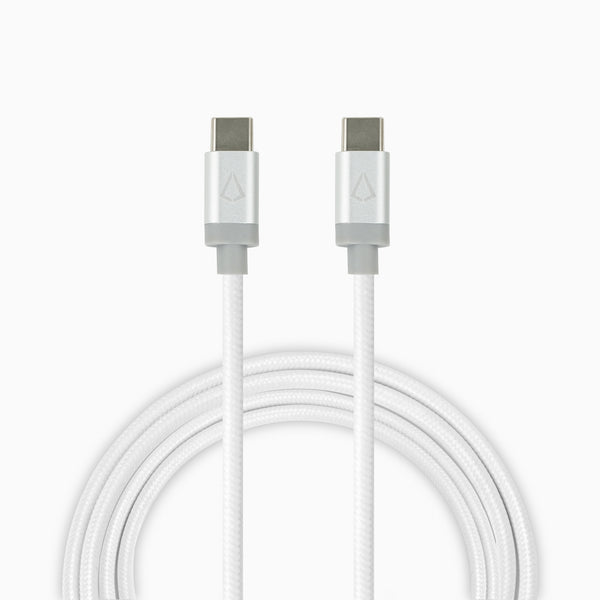 10 Ft. Braided White Cable (USB-C to USB-C)