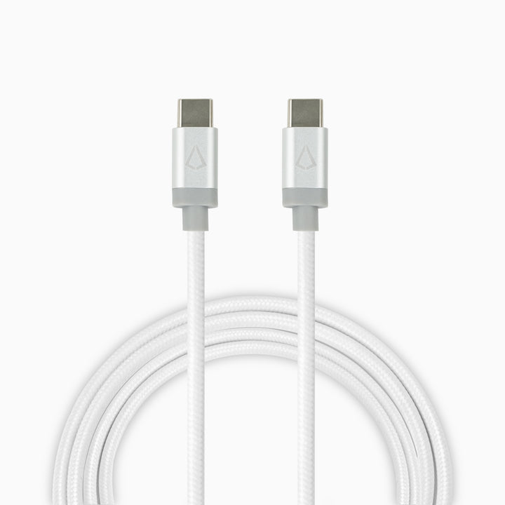 10 Ft. Braided White Cable (USB-C to USB-C)