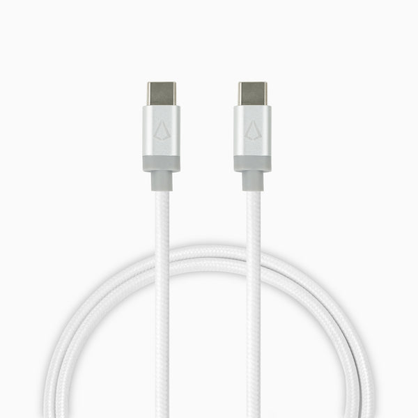 5 Ft. Braided White Cable (USB-C to USB-C)