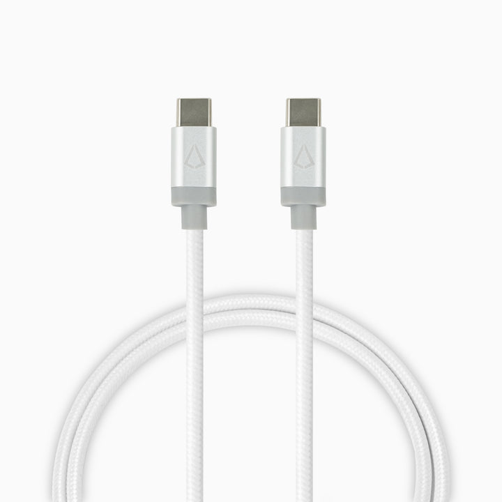 5 Ft. Braided White Cable (USB-C to USB-C)