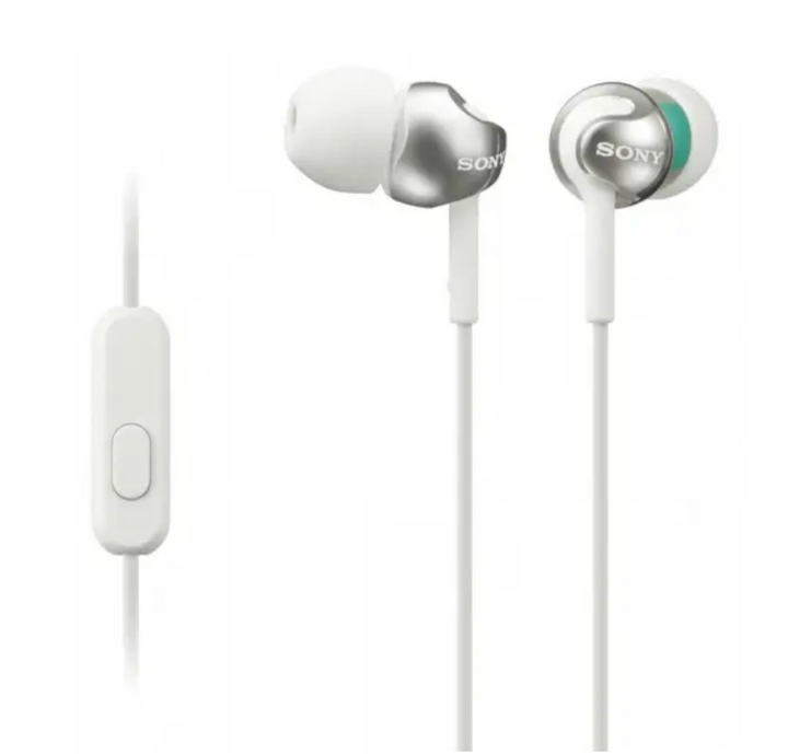 Sony In-Ear Headphones With Microphone (White)