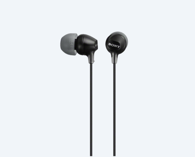 Sony In-Ear Headphones With Microphone (Black)