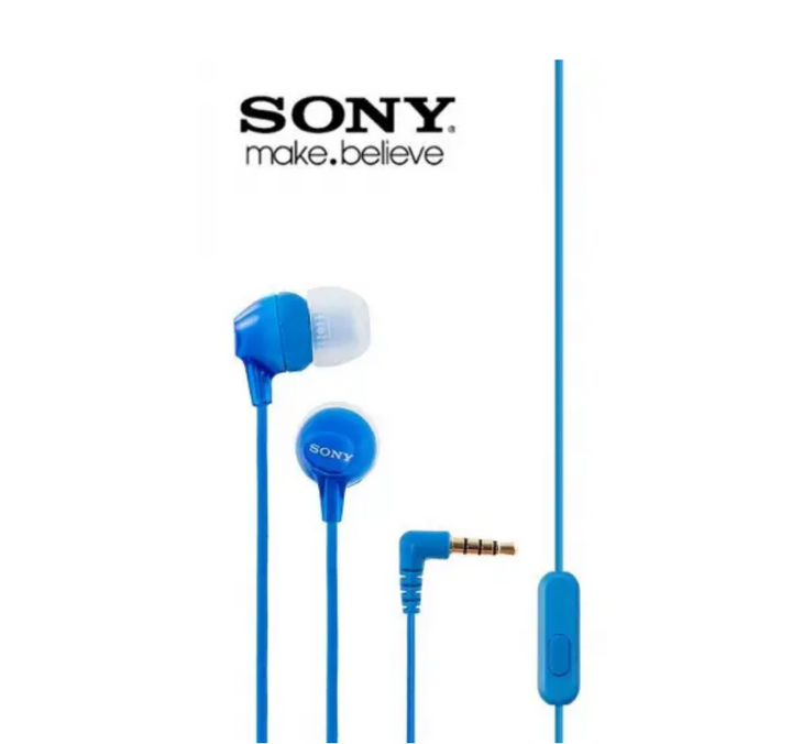 Sony In-Ear Headphones With Microphone (Blue)