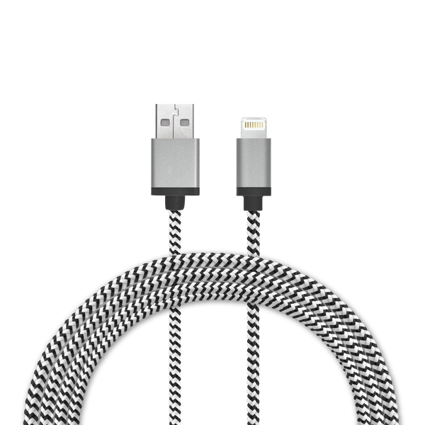 7 Ft. Braided Cable (USB-A to Lightning Cable)
