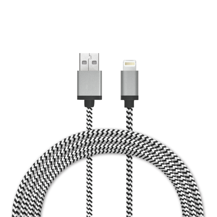7 Ft. Braided Cable (USB-A to Lightning Cable)