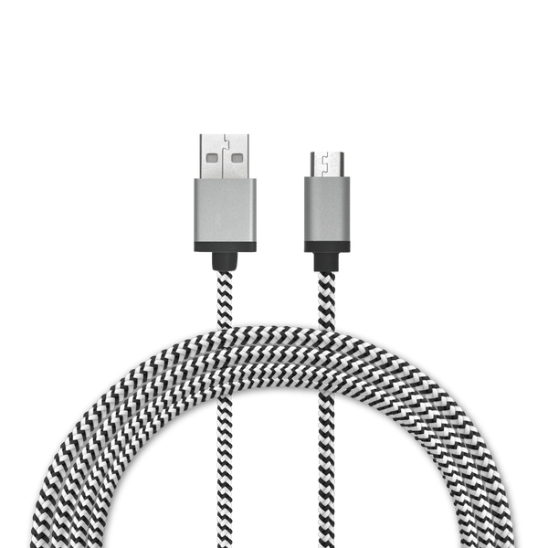 7 Ft. Braided Cable (USB-A to Micro USB Cable)