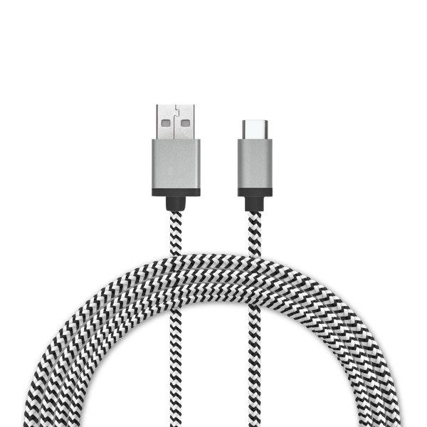 10 Ft. Braided Cable (USB-A to USB-C Cable)