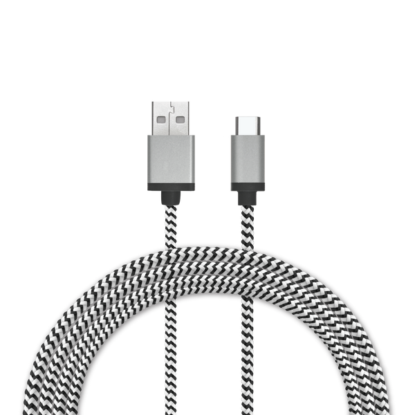 7 Ft. Braided Cable (USB-A to USB-C Cable)