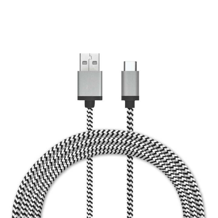 7 Ft. Braided Cable (USB-A to USB-C Cable)