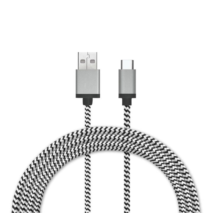 4 Ft. Braided Cable (USB-A to USB-C Cable)