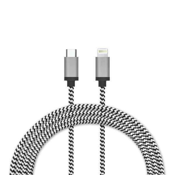 10 Ft. Braided Cable (USB-C to Lightning Cable)