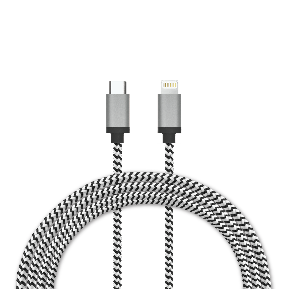 4 Ft. Braided Cable (USB-C to Lightning Cable)
