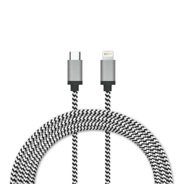 4 Ft. Braided Cable (USB-C to Lightning Cable)