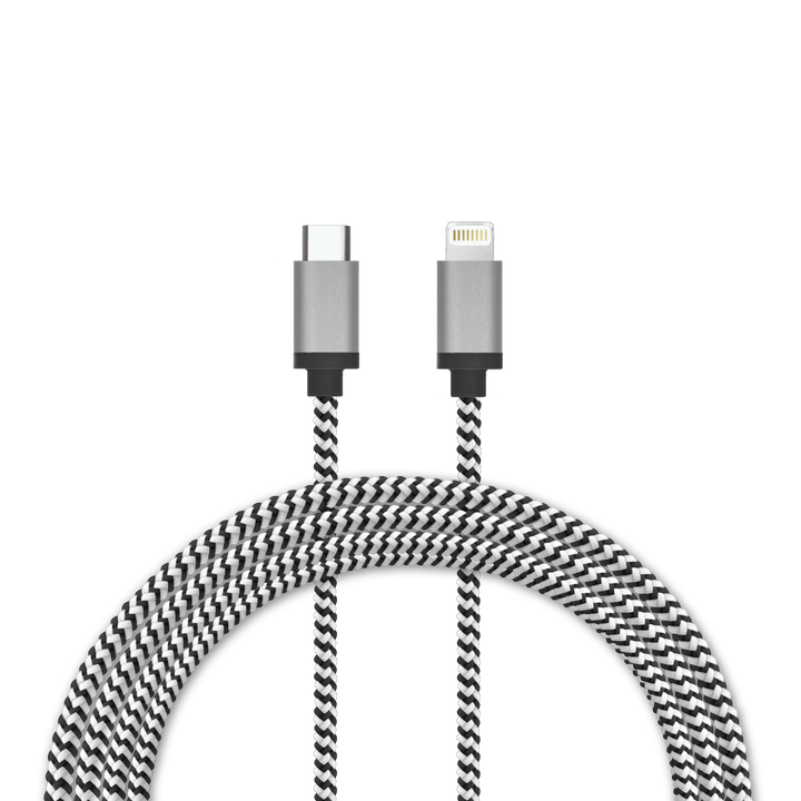 10 Ft. Braided Cable (USB-C to Lightning Cable)