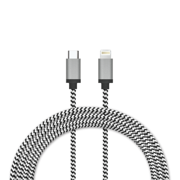 7 Ft. Braided Cable (USB-C to Lightning Cable)
